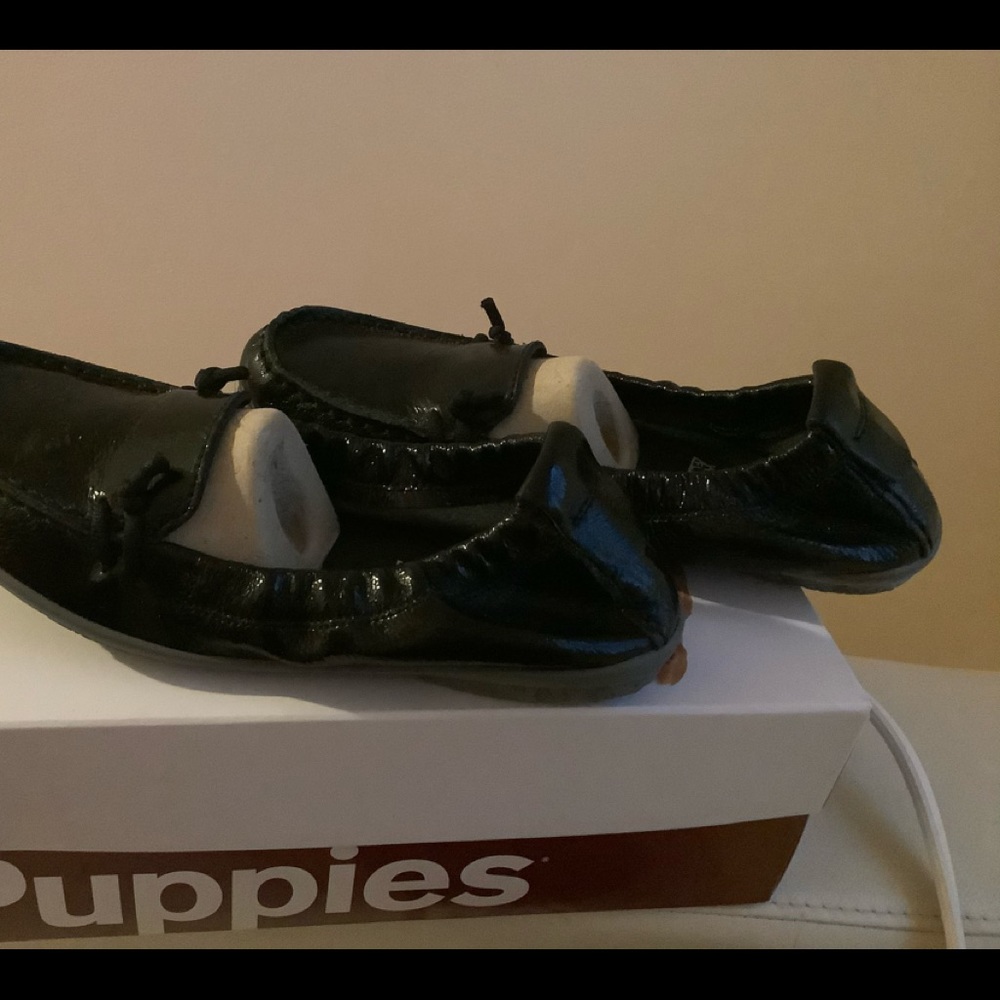 Hush puppies loafers.